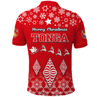 Tonga Kupesi Ngatu Merry Christmas Polo Shirt LT9 - Polynesian Pride