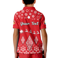 Custom Tonga Kupesi Ngatu Merry Christmas Polo Shirt LT9 - Polynesian Pride
