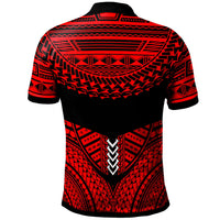 Wallis and Futuna Custom Polo Shirt Tribal Pattern Cool Style Red Color - Polynesian Pride