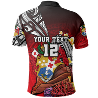 Custom Tonga Rugby Polo Shirt Polynesian Ocean World Style - Polynesian Pride