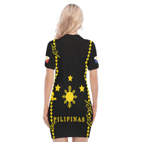 Philippines Polo Dress Pechera With Side Barong Patterns LT9 - Polynesian Pride