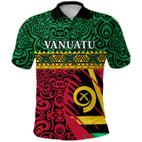 Vanuatu Dreamy Polo Shirt Flag and Pattern LT13 Unisex Green - Polynesian Pride