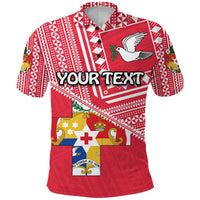 Custom Mate Maa Tonga Red Polo Shirt Coat Of Arms Unisex Red - Polynesian Pride