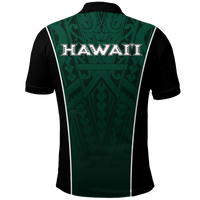 Hawaii Volleyball Green Warrior Polo Shirt LT2 - Polynesian Pride