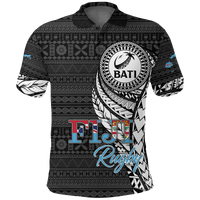 Custom Fiji Rugby Bati Tapa Pattern Polo Shirt LT2 - Polynesian Pride