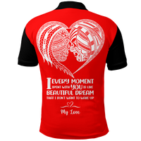 Fiji Valentine Couple Heart Polo Shirt LT2 - Polynesian Pride