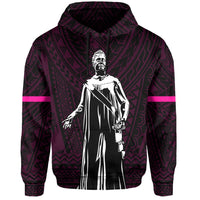 Polynesian Queen Liliuokalani Flag of Hawaii Hoodie Pink - Polynesian Pride