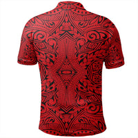 Unisex Polynesian Culture Red Polo Shirt - Polynesian Pride