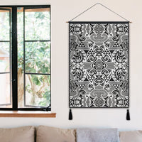 Polynesian Kakau Turtle Hanging Poster - AH Hanging Poster 50 x 75 cm Cotton And Linen - Polynesian Pride