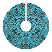 Polynesian Kakau Turtle Blue Tree Skirt - Polynesian Pride