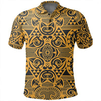 Unisex Polynesian Kakau Turtle Old Polo Shirt - Polynesian Pride
