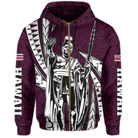 Polynesian King Culture Pink Hoodie (Zip up) Mega Style - Polynesian Pride