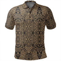 Unisex Polynesian Lauhala Mix Gold Polo Shirt - Polynesian Pride