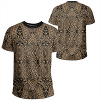 Polynesian Lauhala Mix Gold T Shirt Unisex Polyester - Polynesian Pride