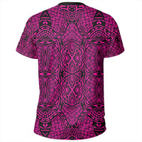 Polynesian Lauhala Mix Pink T Shirt - Polynesian Pride