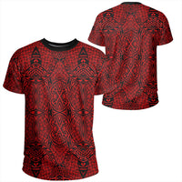Polynesian Lauhala Mix Red T Shirt Unisex Polyester - Polynesian Pride