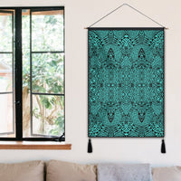 Polynesian Lauhala Mix Turquoise Hanging Poster - AH Hanging Poster 50 x 75 cm Cotton And Linen - Polynesian Pride