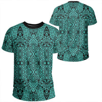 Polynesian Lauhala Mix Turquoise T Shirt Unisex Polyester - Polynesian Pride