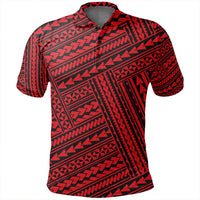 Unisex Polynesian Nation Red Polo Shirt - Polynesian Pride