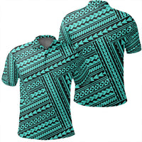 Unisex Polynesian Nation Turquoise Polo Shirt Unisex Art - Polynesian Pride