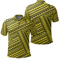 Unisex Polynesian Nation Yellow Polo Shirt Unisex Art - Polynesian Pride