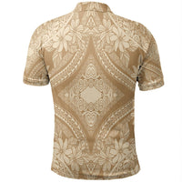 Unisex Polynesian Plumeria Mix Gold Polo Shirt - Polynesian Pride