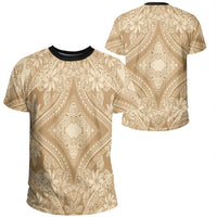 Polynesian Plumeria Mix Gold T Shirt Unisex Polyester - Polynesian Pride