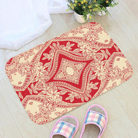 Polynesian Plumeria Mix Hawaii Door Mat Door Mat Black - Polynesian Pride