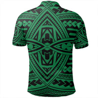 Unisex Polynesian Seamless Green Polo Shirt - Polynesian Pride