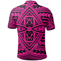 Unisex Polynesian Seamless Pink Polo Shirt - Polynesian Pride