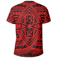 Polynesian Seamless Red T Shirt - Polynesian Pride