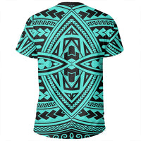 Polynesian Seamless Turquoise T Shirt - Polynesian Pride