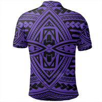 Unisex Polynesian Seamless Violet Polo Shirt - Polynesian Pride