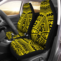 Polynesian Seamless yellow Car Seat Cover - Polynesian Pride