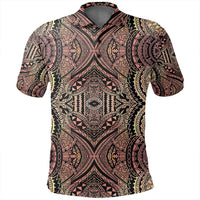 Unisex Polynesian Symmetry Brown Polo Shirt - Polynesian Pride