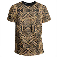 Polynesian Symmetry Gold T Shirt - Polynesian Pride