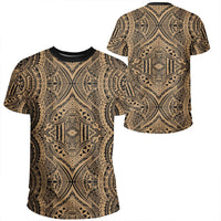 Polynesian Symmetry Gold T Shirt Unisex Polyester - Polynesian Pride