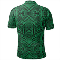 Unisex Polynesian Symmetry Green Polo Shirt - Polynesian Pride