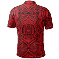 Unisex Polynesian Symmetry Red Polo Shirt - Polynesian Pride
