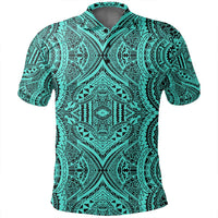 Unisex Polynesian Symmetry Turquoise Polo Shirt - Polynesian Pride