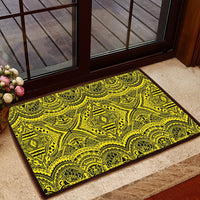 Polynesian Symmetry Yellow Hawaii Door Mat - Polynesian Pride