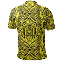 Unisex Polynesian Symmetry Yellow Polo Shirt - Polynesian Pride