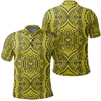Unisex Polynesian Symmetry Yellow Polo Shirt Unisex Art - Polynesian Pride