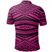 Unisex Polynesian Tatau Pink Polo Shirt - Polynesian Pride