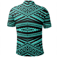 Unisex Polynesian Tatau Turquoise Polo Shirt - Polynesian Pride