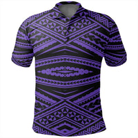 Unisex Polynesian Tatau Violet Polo Shirt - Polynesian Pride