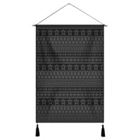 Polynesian Tattoo Tribal Gray Hanging Poster - AH Hanging Poster 43 x 65 cm Cotton And Linen - Polynesian Pride