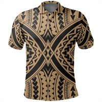 Unisex Polynesian Tradition Gold Polo Shirt - Polynesian Pride