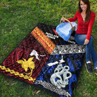 New Zealand And Papua New Guinea Premium Quilt Together - Blue LT8 - Polynesian Pride