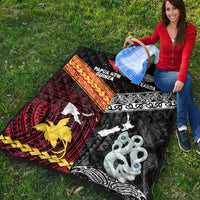 New Zealand And Papua New Guinea Premium Quilt Together - Black LT8 - Polynesian Pride